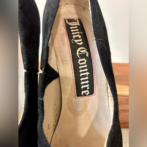 Juicy Couture Elyssa Platform Booties in Black Suede Size 10 - Picture 9 of 16